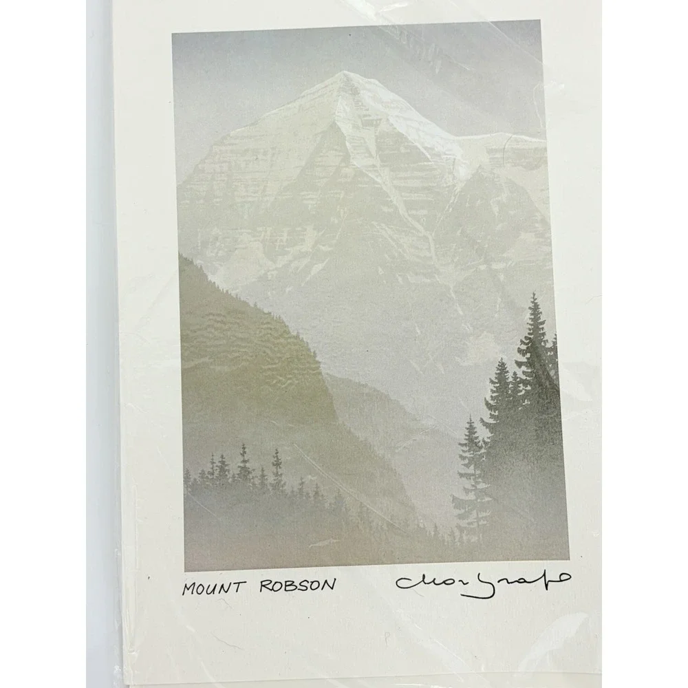 Peter And Traudl Markgraf Blank Greeting Cards First Snow and Mount Robson